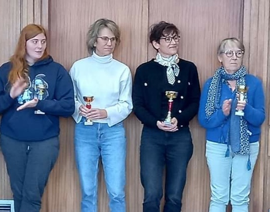 Charlotte Nace, Marie Odile Maillard et Ginette Donnet médaillés au championnats de France.